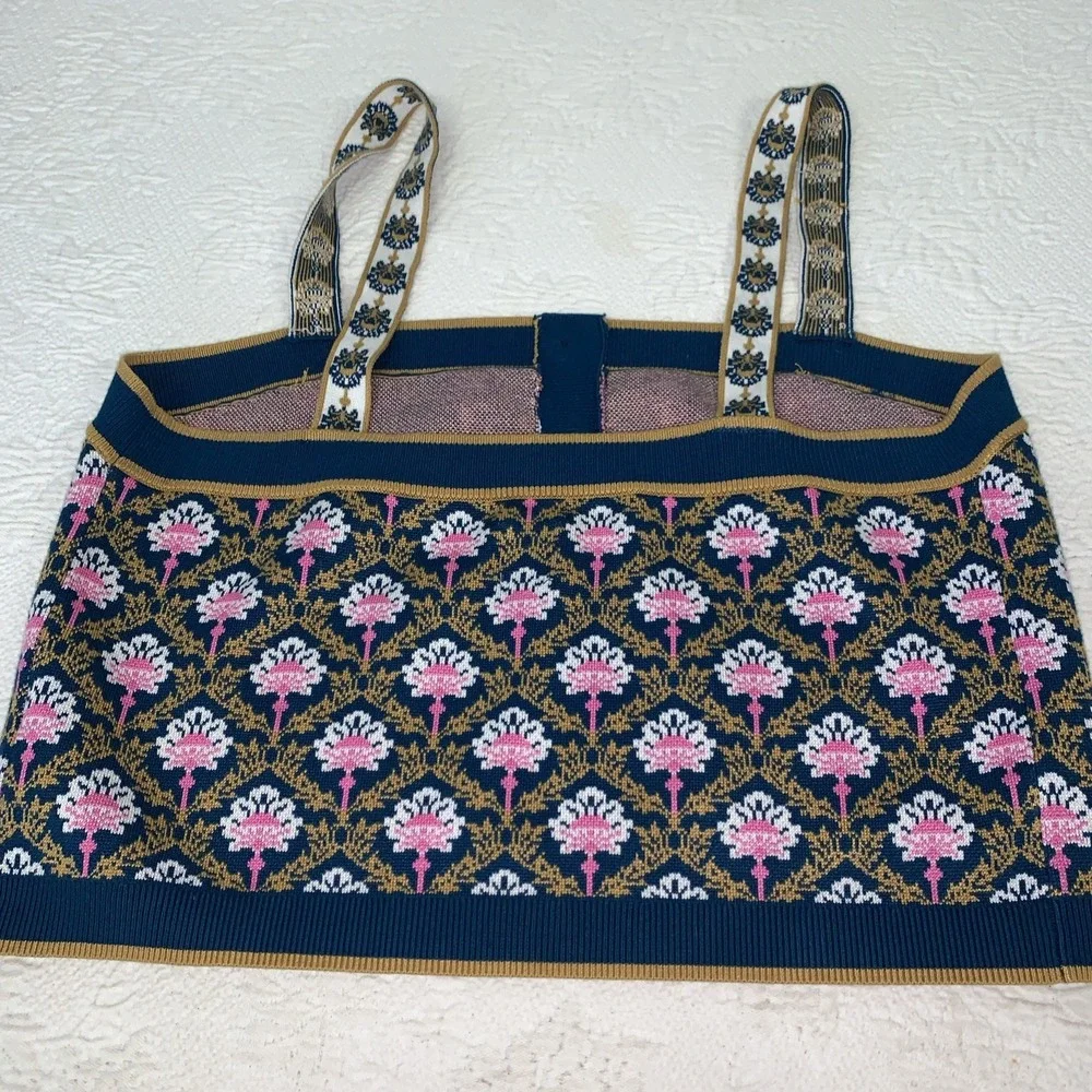 Anthropologie Maeve Square Neck Crop Sweater Tank Size XL Boho Sleeveless - Picture 11 of 11